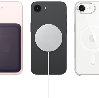 iPhone 17e, π?σω ?ψη, απαλ? ροζ χρ?μα, Πορτοφ?λι με ?φασμα FineWoven με MagSafe, iPhone 17e, π?σω ?ψη, μα?ρο χρ?μα, με φορτιστ? MagSafe, iPhone 17e, π?σω ?ψη, λευκ? χρ?μα, Δι?φανη θ?κη με MagSafe