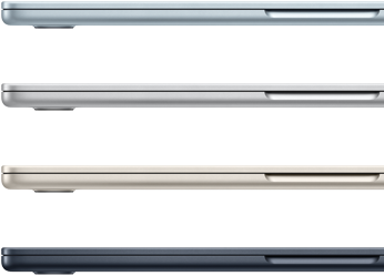 Vanjski prikaz ?etiri prijenosnika MacBook Air, u ?etiri razli?ite zavr?ne obrade