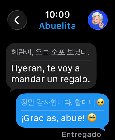 Traducción en Vivo cambia el idioma del mensaje a espa?ol