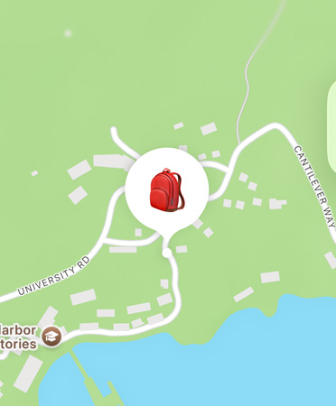 Find My funkcija ar satelītu darbībā, rādot cilvēka atra?anās vietu kalnos