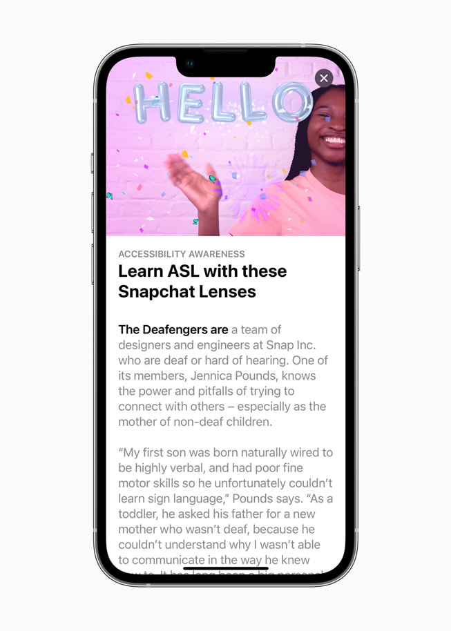 En samling p? App?Store fremmer Snapchat-filter som kan hjelpe brukere med ? l?re ASL.