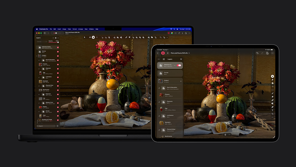 ????????? MacBook Pro ???? 16 ???? ??? iPad Pro ???? 13 ????, Pixelmator Pro, ?????????????????????????, ???????????????????????????????