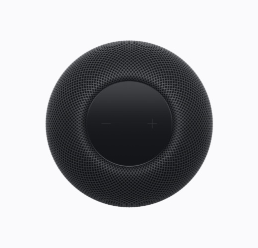以俯視圖展示午夜色 HomePod 機(jī)身
