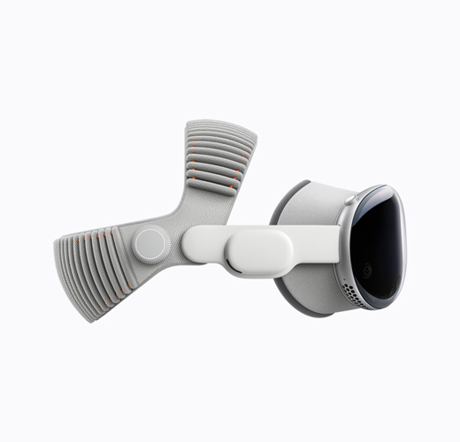 Apple Vision Pro，展示側(cè)面機(jī)身