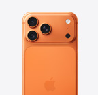 iPhone 17 Pro, taustapuoli, kosminen oranssi, Pro Fusion ?kameraj?rjestelm? yl?osan korotetussa kohdassa